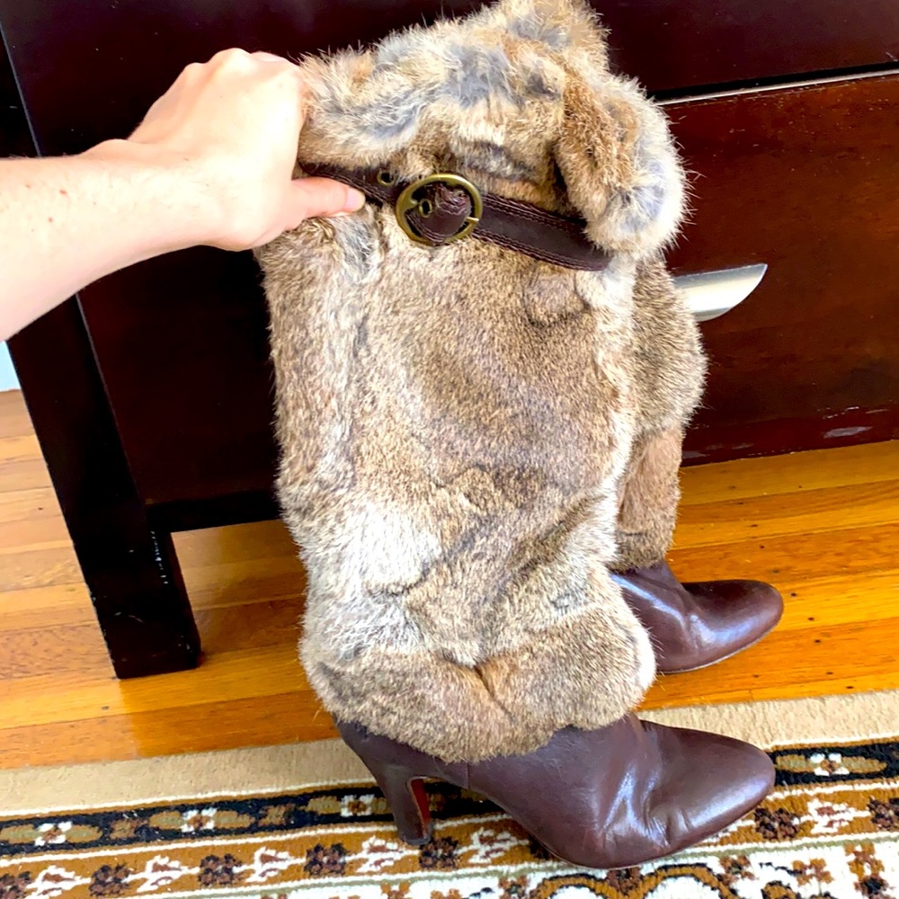 FRYE fur boots